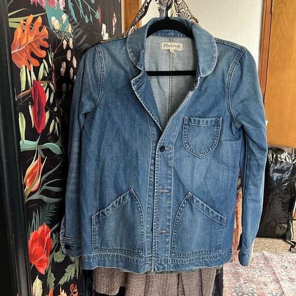 Madewell "Joshua Tree" Long Sleeve Fitted Denim Jacket Size XS - Picture 2 of 2